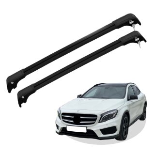 Grundträger Dachträger für MERCEDES GLA ab Baujahr 2015 V2 Schwarz