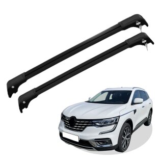 Grundträger Dachträger für RENAULT KOLEOS ab Baujahr 2016 V2 Schwarz