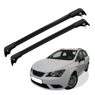 Grundträger Dachträger für SEAT IBIZA Kombi ab Baujahr 2010 V2 Schwarz