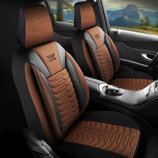 Sitzbezüge passend für für Ford Ecosport (Schwarz Braun)