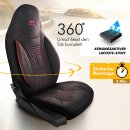 Sitzbez&uuml;ge (Pilot) passend f&uuml;r Peugeot 3008 in Schwarz-Rot 850P002