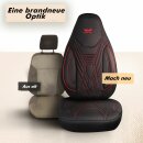 Sitzbez&uuml;ge (Pilot) passend f&uuml;r Peugeot Expert in Schwarz-Rot 850P002