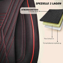 Sitzbez&uuml;ge (Pilot) passend f&uuml;r Suzuki Baleno in Schwarz-Rot 850P002