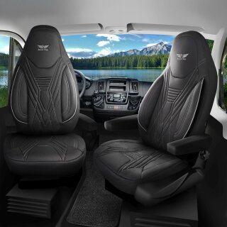 Sitzbezüge passend für Globe Traveller Wohnmobil (Schwarz) 850P001