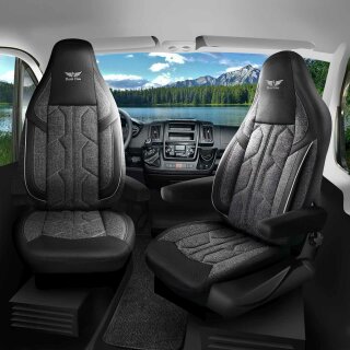 Sitzbezüge passend für Joko Wohnmobil (Schwarz-Grau) 1098P057