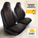 Sitzbez&uuml;ge (Pilot) passend f&uuml;r Ford Ecosport in Schwarz Rot 1099P002