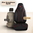 Sitzbez&uuml;ge (Pilot) passend f&uuml;r Seat Ateca in Schwarz Rot 1099P002