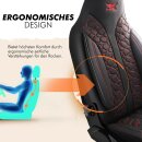 Sitzbez&uuml;ge (Pilot) passend f&uuml;r Seat Ateca in Schwarz Rot 1099P002