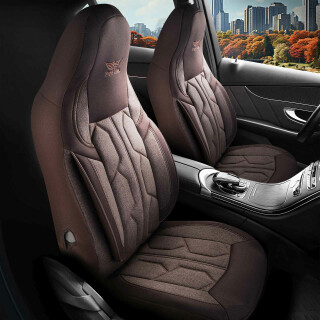 Sitzbezüge (Pilot) passend für Peugeot 508 in Braun 1098P024