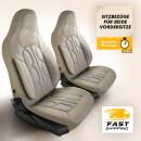 Sitzbez&uuml;ge (Pilot) passend f&uuml;r Kia Stinger in Beige 1098P040