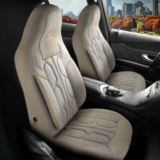 Sitzbezüge (Pilot) passend für Peugeot 3008 in Beige 1098P040