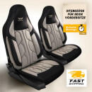 Sitzbez&uuml;ge (Pilot) passend f&uuml;r Toyota Yaris in Beige Schwarz 1098P043
