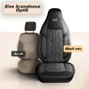 Sitzbez&uuml;ge (Pilot) passend f&uuml;r Mercedes Benz CLA-Klasse in Dunkelgrau Schwarz 1098P057