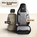 Sitzbez&uuml;ge (Pilot) passend f&uuml;r Peugeot 3008 in Grau Schwarz 1098P073