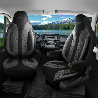 Sitzbezüge passend für Joko Wohnmobil (Grau Schwarz) 1100P053