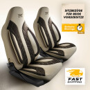 Sitzbez&uuml;ge (Pilot) passend f&uuml;r Skoda Kamiq in Beige Braun 1100P103