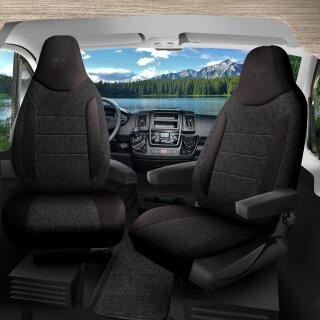 Sitzbezüge passend für 2 in1- Mobil Wohnmobil (Schwarz) 925D03X88