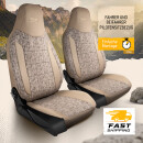 Sitzbez&uuml;ge passend f&uuml;r Bett-Mobil Wohnmobil (Beige-Grau) 925D40X87