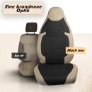 2x Sitzbez&uuml;ge (Pilot) passend f&uuml;r Mercedes Benz 190 in Schwarz Beige 1256P015