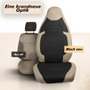 2x Sitzbez&uuml;ge (Pilot) passend f&uuml;r Mitsubishi Galloper in Schwarz Beige 1256P015