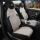 2x Sitzbezüge (Pilot) passend für Audi A1 in Beige Schwarz 1256P043
