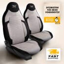 2x Sitzbez&uuml;ge (Pilot) passend f&uuml;r Ford Focus in Beige Schwarz 1256P043