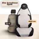 2x Sitzbez&uuml;ge (Pilot) passend f&uuml;r Hyundai i30 in Beige Schwarz 1256P043