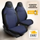 2x Sitzbez&uuml;ge (Pilot) passend f&uuml;r Nissan Pulsar in Blau Schwarz 1256P093