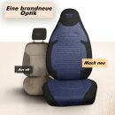 2x Sitzbez&uuml;ge (Pilot) passend f&uuml;r Suzuki SX4 in Blau Schwarz 1256P093