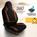 Sitzbezüge passend für Fiat Fiorino in Schwarz...