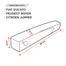 Armlehnenbezug passend für Ducato Boxer Jumper in Braun