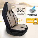 Sitzbez&uuml;ge (Pilot) passend f&uuml;r Fiat Fiorino in Beige Schwarz DLX2089