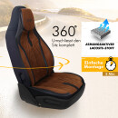 Sitzbez&uuml;ge (Pilot) passend f&uuml;r Kia Picanto in Braun Schwarz DLX2091