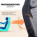 Sitzbez&uuml;ge (Pilot) passend f&uuml;r Opel Vivaro in Grau Schwarz UZY2129