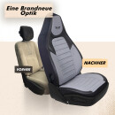 Sitzbez&uuml;ge (Pilot) passend f&uuml;r Volvo S80 in Grau Schwarz UZY2129