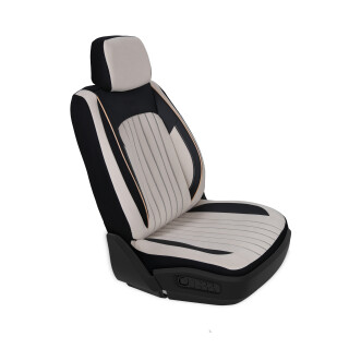 Sitzbezüge passend für Hyundai Santa Fe in Beige Schwarz AKD3029