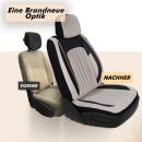 Sitzbez&uuml;ge passend f&uuml;r Seat Arona in Beige Schwarz AKD3029