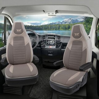 Sitzbezüge passend für Bavaria Camp Wohnmobil Caravan in Beige UZY2131