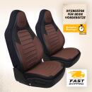 Sitzbez&uuml;ge passend f&uuml;r Auto Sleepers Wohnmobil Caravan in Braun Schwarz UZY2132