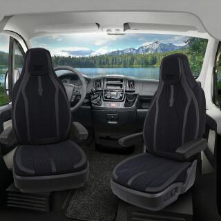 Sitzbezüge passend für ACSI Hünerkopf Wohnmobil (Schwarz) DLX2081