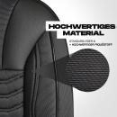Transporter Sitzbez&uuml;ge f&uuml;r Toyota Proace City 2020+ in Schwarz Grau 130803001BL ma&szlig;geschneidert 2+1