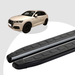 Trittbretter passend für Audi Q5 ab 08/2008-12/2016 (Model: DOLU, Farbe: Schwarz) mit ABE