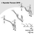 Trittbretter passend f&uuml;r Hyundai Tucson ab 05/2015-2020 (Model: DOLU, Farbe: Schwarz) mit ABE