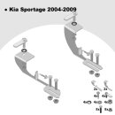 Trittbretter passend f&uuml;r Kia Sportage ab 09/2004-12/2010 (Model: DOLU, Farbe: Schwarz) mit ABE