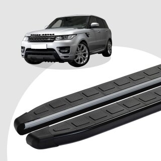 Trittbretter passend für Land Rover Range Sport 11/2014 (Model: DOLU, Farbe: Schwarz) mit ABE