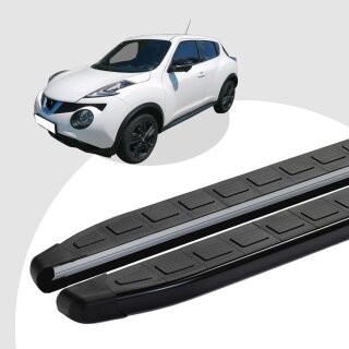 Trittbretter passend für Nissan Juke ab 06/2010 (Model: DOLU, Farbe: Schwarz) mit ABE