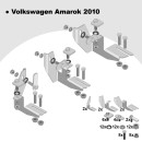 Trittbretter passend f&uuml;r VW Amarok ab 09/2010 (Model: DOLU, Farbe: Schwarz) mit ABE