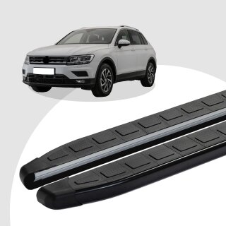 Trittbretter passend für VW Tiguan ab 01/2016 (Model: DOLU, Farbe: Schwarz) mit ABE