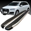 Trittbretter passend f&uuml;r Audi Q7 ab 01/2015 (Model: DOLU, Farbe: SIlber) mit ABE