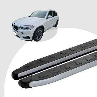 Trittbretter passend für BMW X5 ab 02/2006-06/2013 (Model: DOLU, Farbe: SIlber) mit ABE